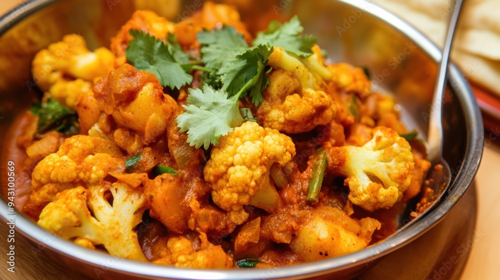 Indian aloo gobi potato and cauliflower curry Indian aloo gobi potato and cauliflower curry