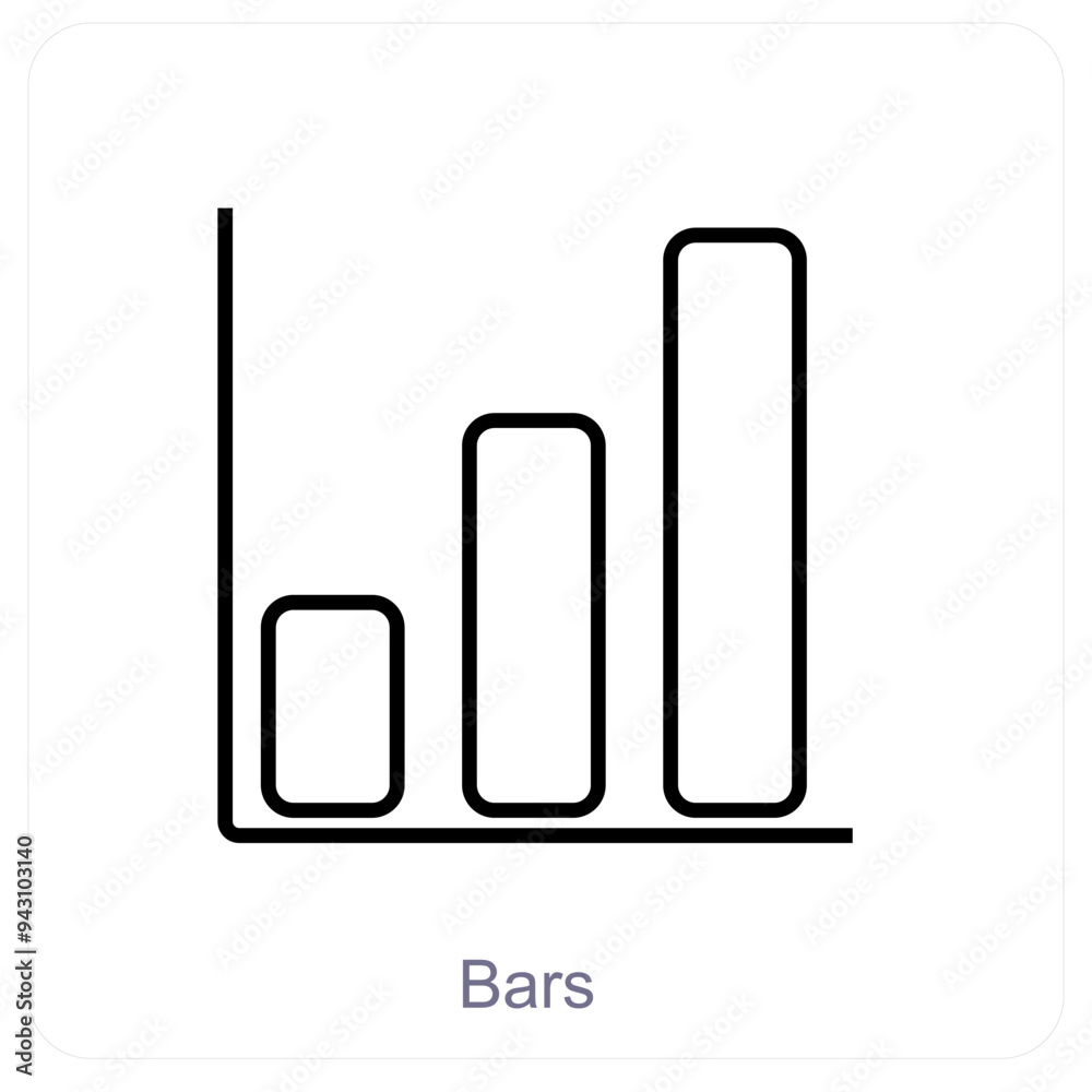 Bars and diagram icon concept Bars and diagram icon concept
