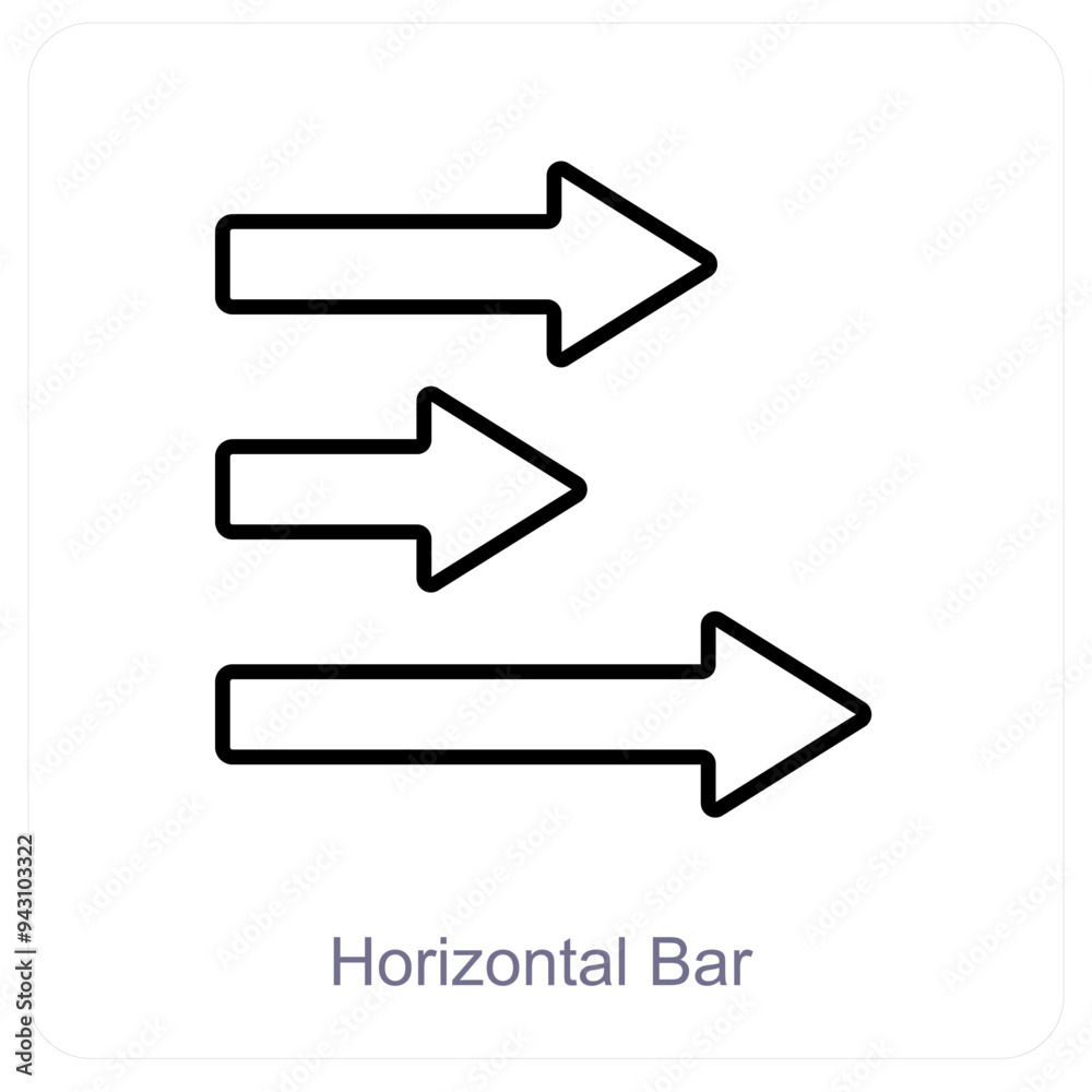 Horizontal Bars and diagram icon concept Horizontal Bars and diagram icon concept