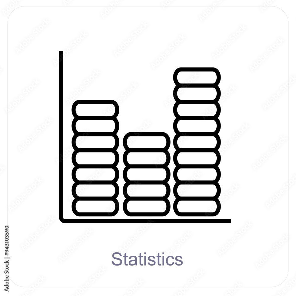 Statistics and Analysis icon concept Statistics and Analysis icon concept