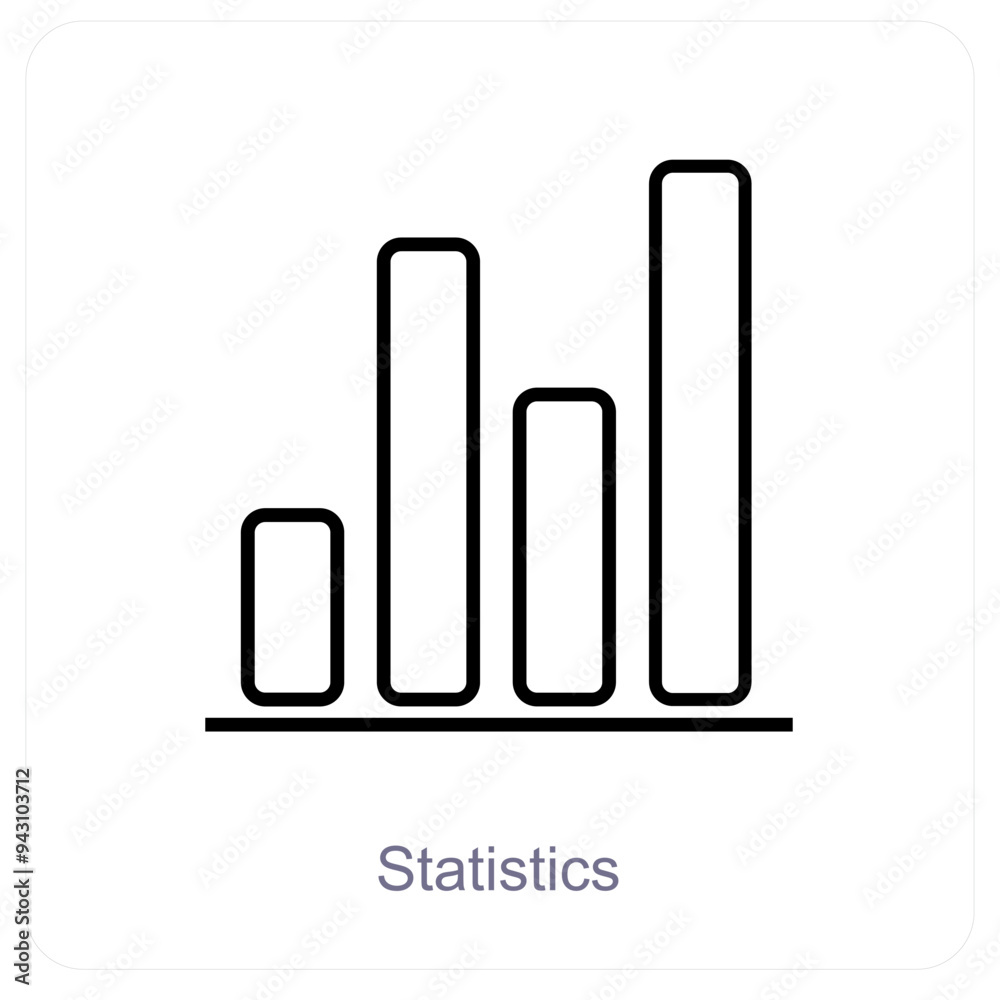 Statistics and Analysis icon concept Statistics and Analysis icon concept