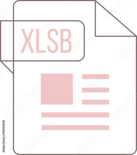 XLSB icon inside transparent outline and sharp corners