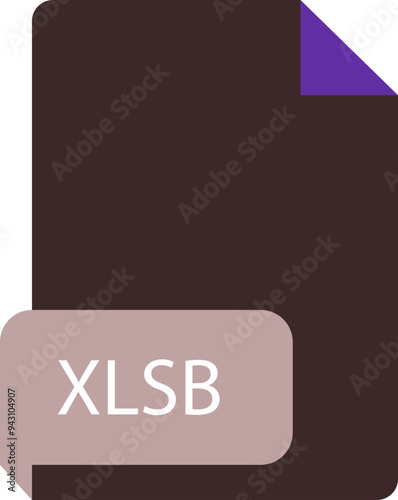 XLSB file extension icon crisp corners grey colors