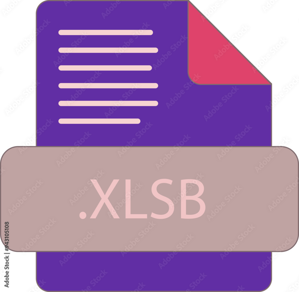 XLSB File extention icon old minimal color fill XLSB File extention icon old minimal color fill