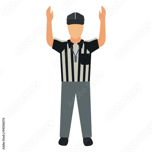 Football referee icon clipart avatar logtotype isolated vector illustration