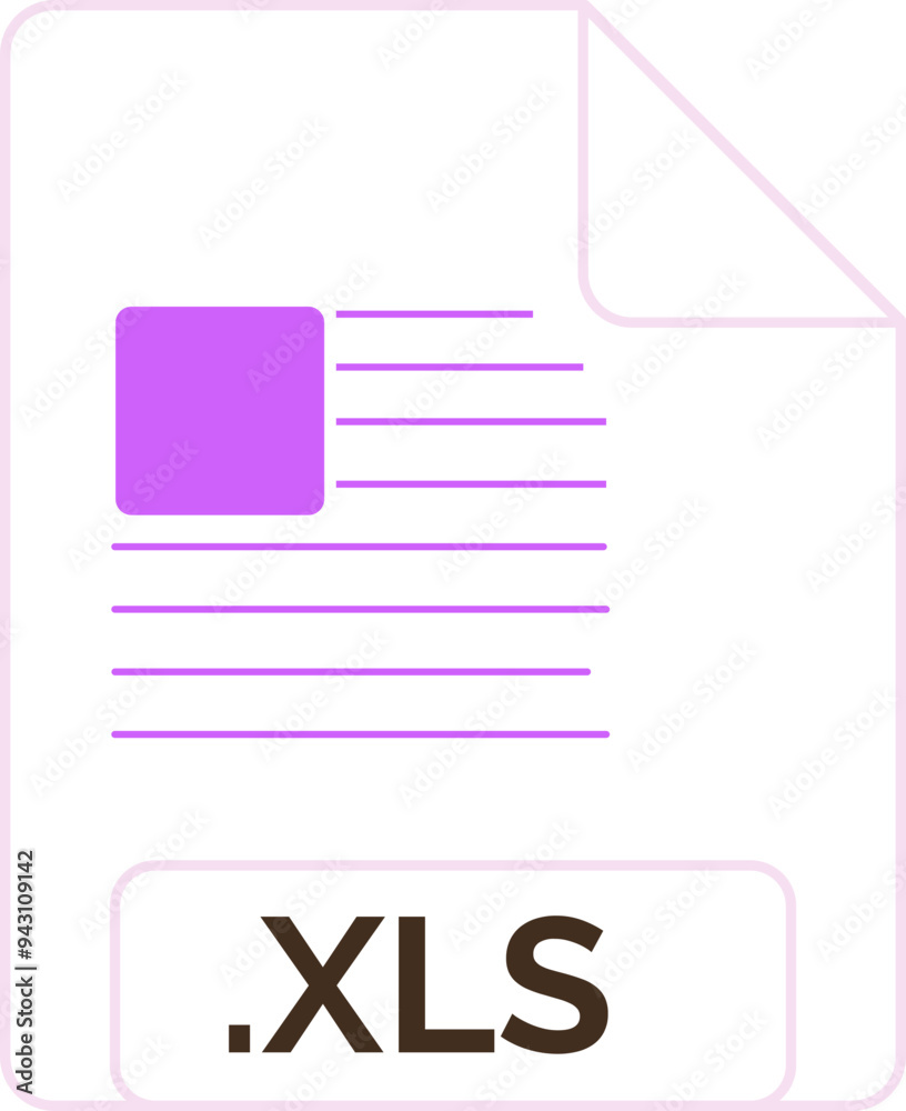 XLS File icon little lines outline XLS File icon little lines outline
