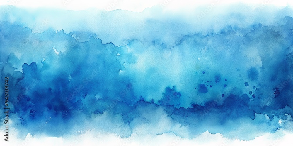 Abstract blue watercolor background texture with shades of blue representing sky, water, tranquility, and serenity Abstract blue watercolor background texture with shades of blue representing sky, water, tranquility, and serenity