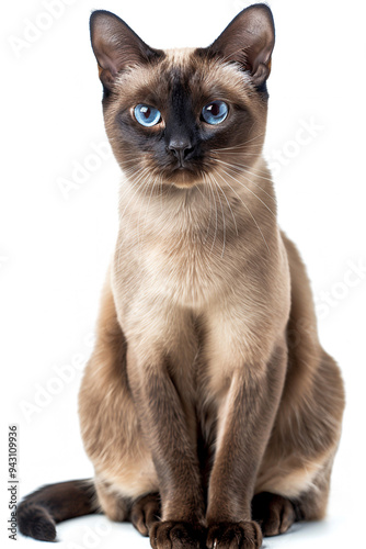 Burmese Cat Breed isolated on white background 