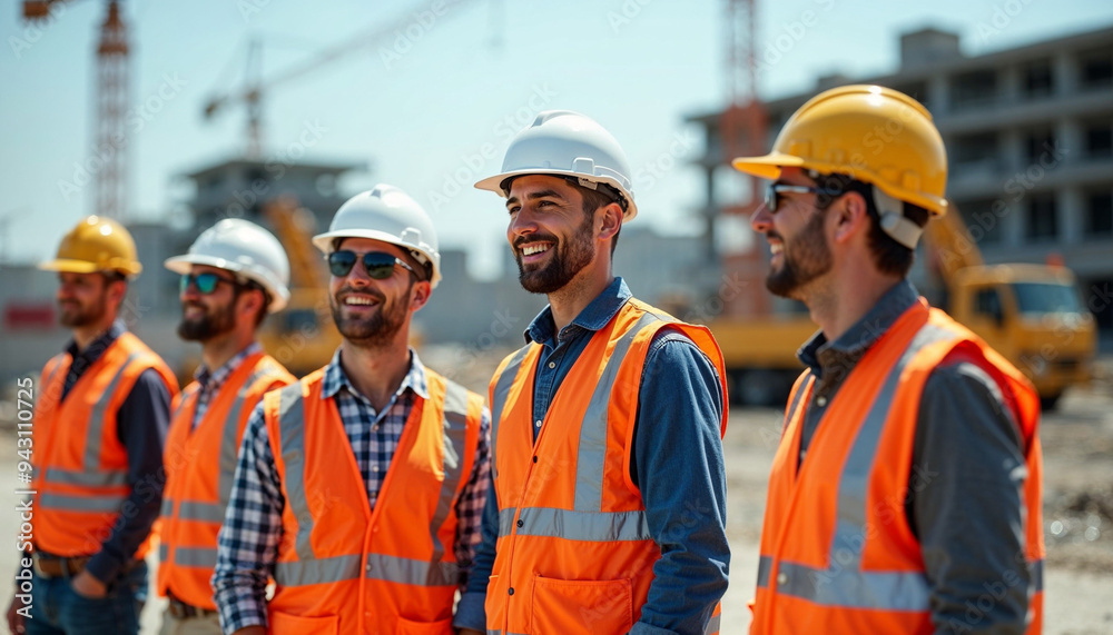 ChatGPT:
ChatGPT
A group of construction workers and engineers in full safety gear smiles and interacts on an active construction site
ChatGPT:
ChatGPT
A group of construction workers and engineers in full safety gear smiles and interacts on an active construction site