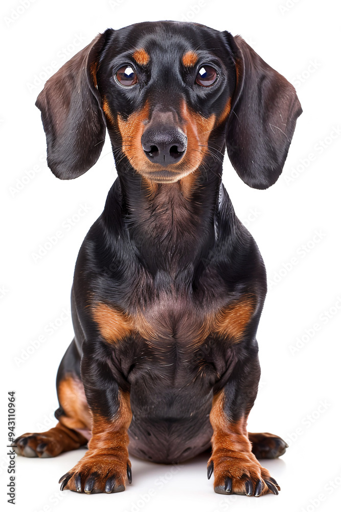 Dachshund Dog Breed, isolated on white background Dachshund Dog Breed, isolated on white background