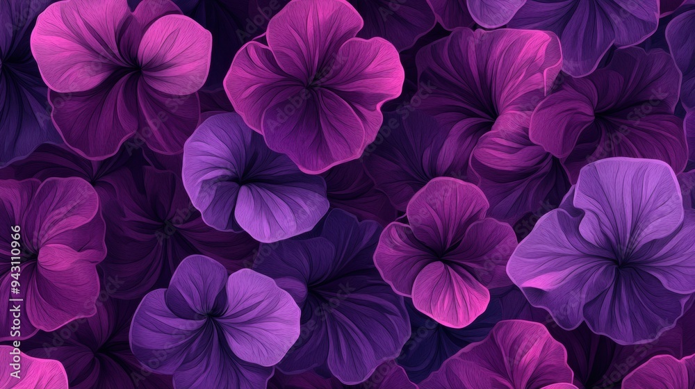 Romantic purple floral pattern Romantic purple floral pattern