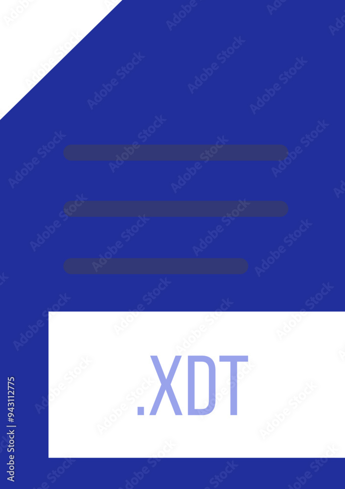 XDT File extension icon minimal colro fill XDT File extension icon minimal colro fill
