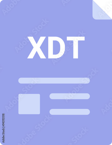 XDT File icon minimal outline with symbols