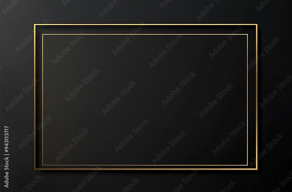 A black background with a double gold frame. A black background with a double gold frame.