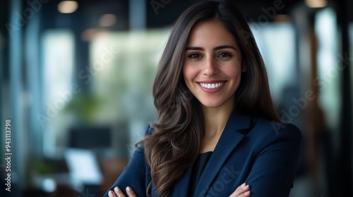 Wallpaper Mural Confident Businesswoman in Remote Work Setup Torontodigital.ca