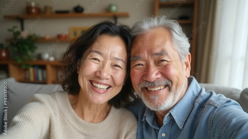 Happy elderly couple together Happy elderly couple together