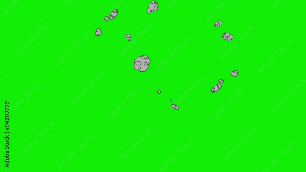 Cartoon motion graphics green screen with key color. 4K video Cartoon explosion Cartoon motion graphics green screen with key color. 4K video Cartoon explosion