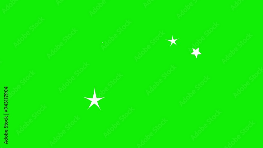Cartoon Star on a green screen with key color. 4K video Cartoon Star on a green screen with key color. 4K video