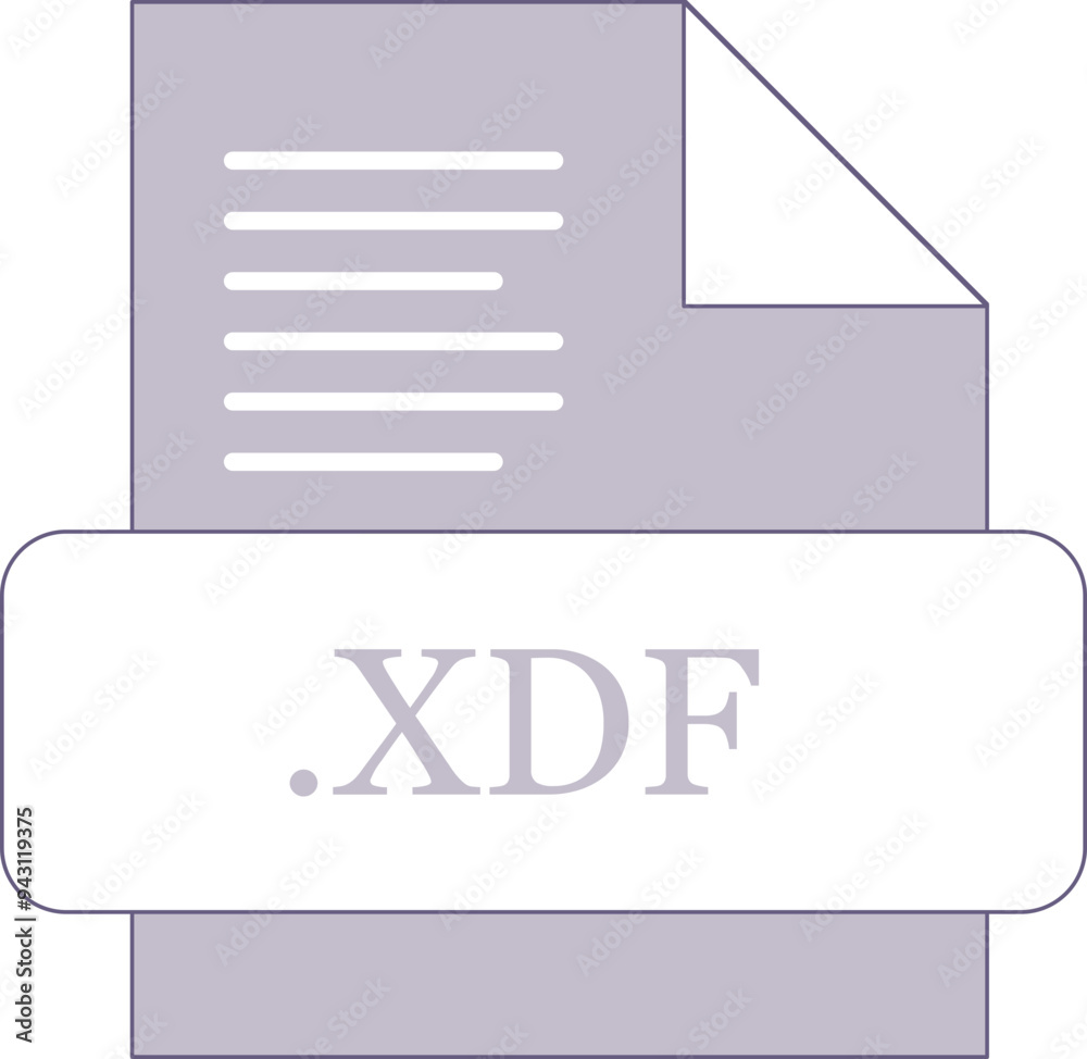 XDF File extension icon fill with minimal colors XDF File extension icon fill with minimal colors