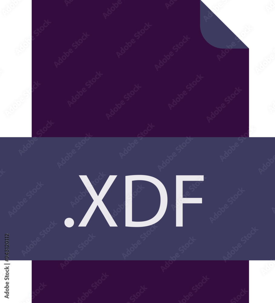 XDF File icon fill crisp corners with doted lines