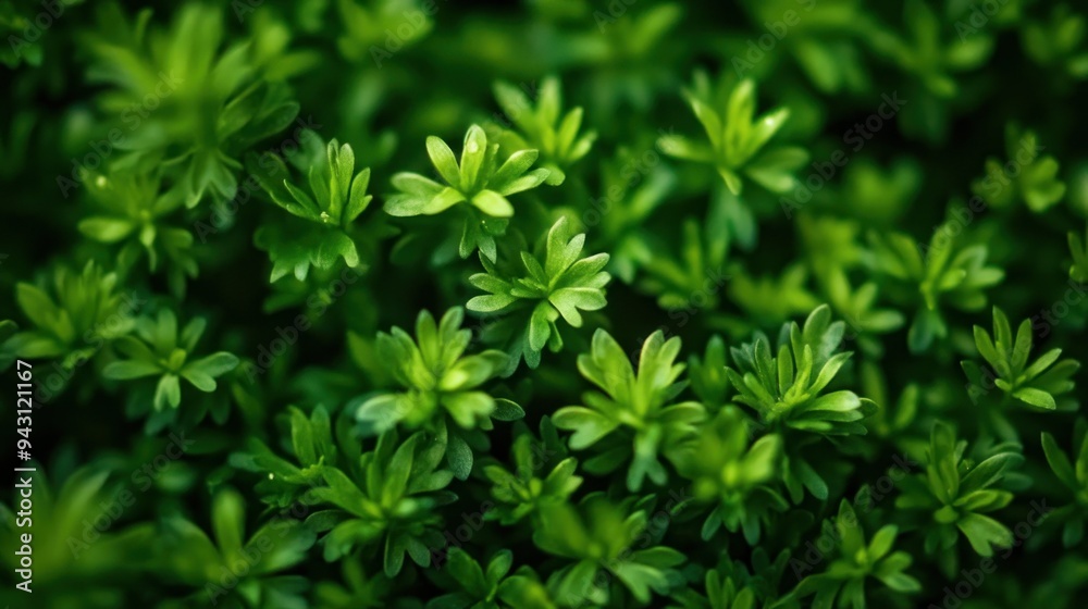 A close up of green leaves with a lush green background A close up of green leaves with a lush green background