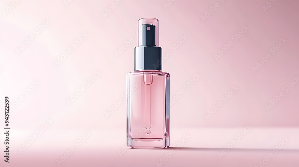 Pink Perfume Bottle Mockup. Pink Perfume Bottle Mockup.