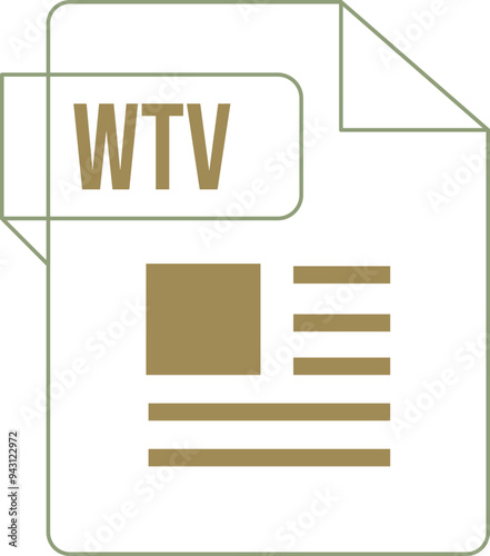 WTV with deep and minimal colors and folded icon photo