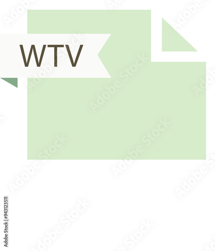 WTV File format icon roe color fill