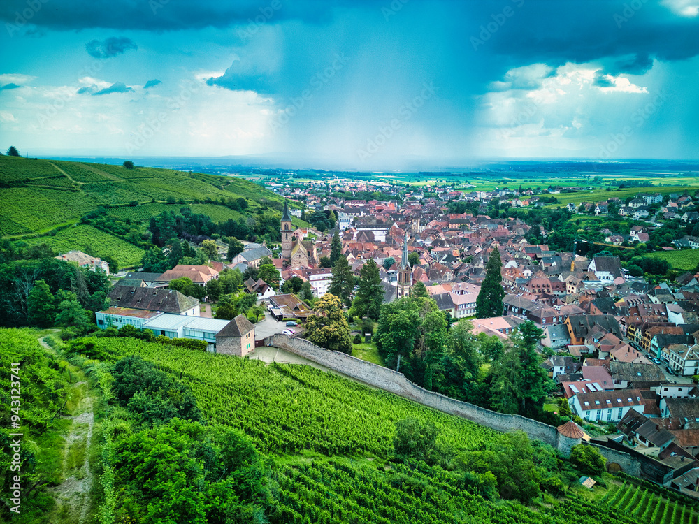 Obraz premium Saint-Ulrich Castle in Ribeauville (France)