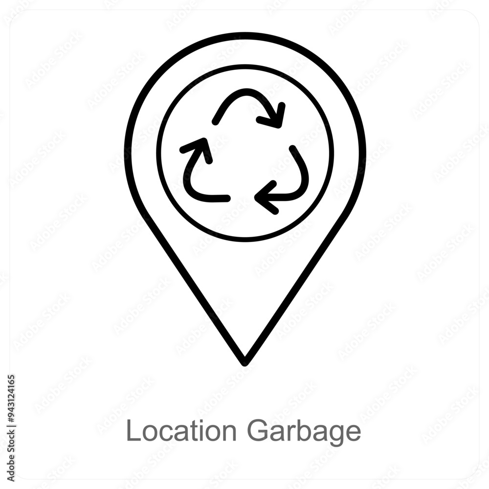 Location Garbage and environment icon concept Location Garbage and environment icon concept