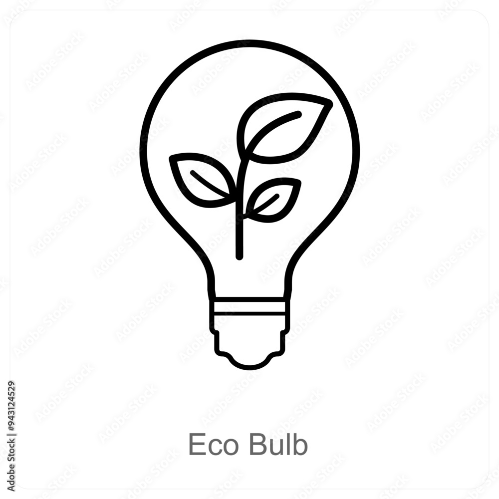Eco Bulb and light icon concept Eco Bulb and light icon concept