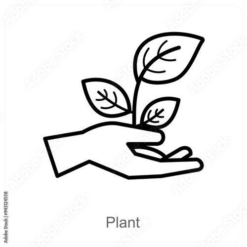 Plant and nature icon concept