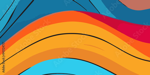 Colorful Cartoon Theme Abstract Background. Vibrant and Playful Colorful Abstract Cartoon-Themed Multi color Background for Creative and Joyful Artistic Expression. Colorful cartoon theme Background