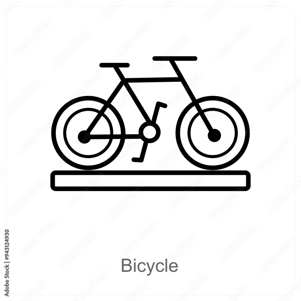 Bicycle and cycle icon concept Bicycle and cycle icon concept