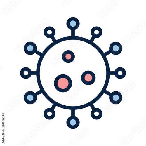 Infectious disease, viral coronavirus icon, ready to use