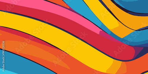 Colorful Cartoon Theme Abstract Background. Vibrant and Playful Colorful Abstract Cartoon-Themed Multi color Background for Creative and Joyful Artistic Expression. Colorful cartoon theme Background