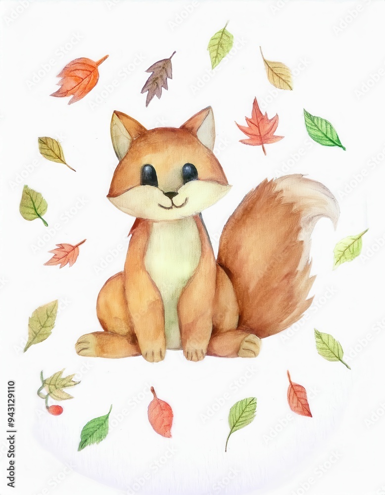 Fototapeta premium Forest animal in autumn