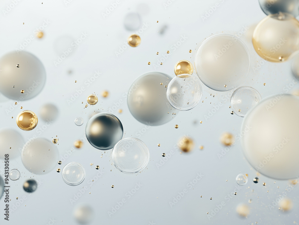 Obraz premium A high quality bubble background with soft pastel and vibrant bubbles, arranged in a delicate and modern pattern