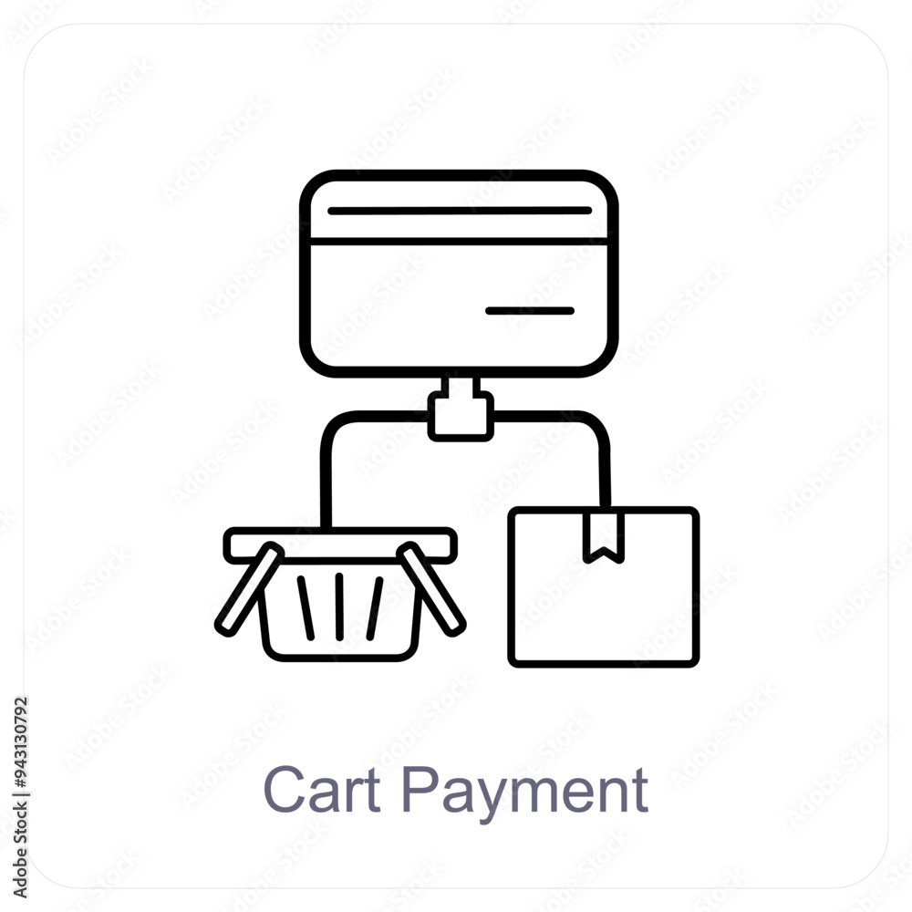 Cart Payment and checkout icon concept Cart Payment and checkout icon concept