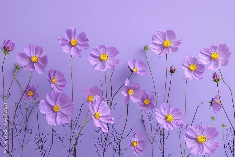 Levitating Wildflowers on Soft Pastel Backdrop - Hyperrealistic Studio Photography