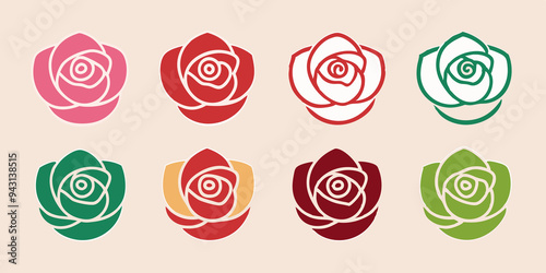 Rose Icon Set