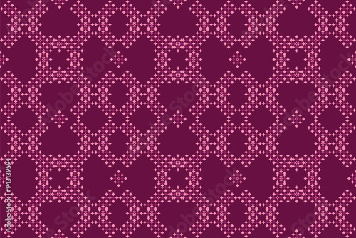 Fabric pattern, european, textile graphics, patchwork, ikat vector,