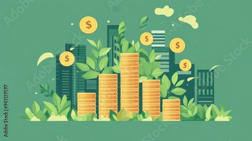 Boosting Business Growth with Tax Incentives - Flat Design Illustration of Economic Development Strategy