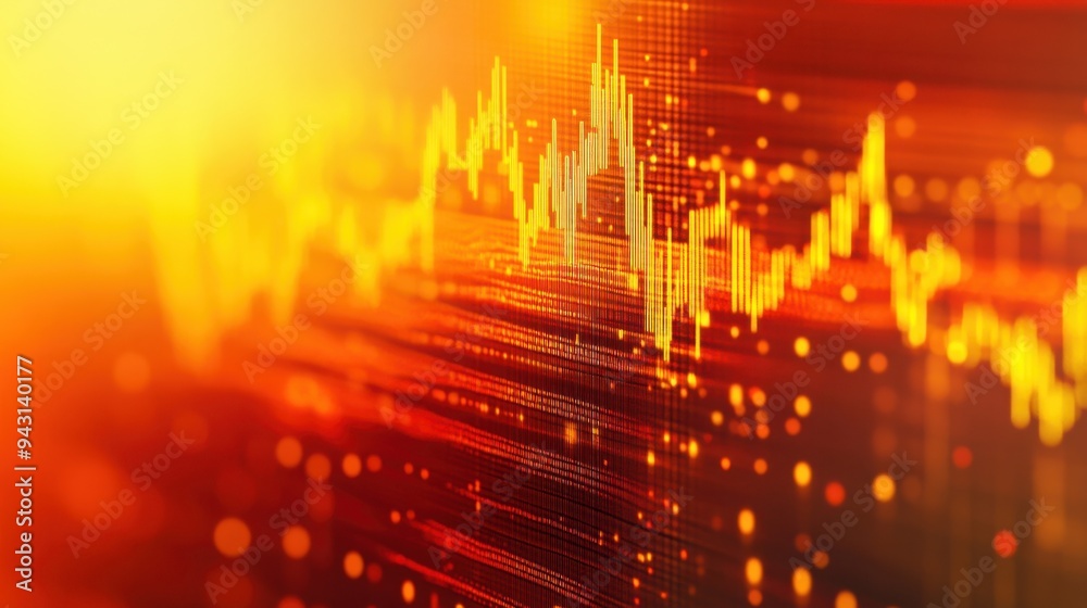 Obraz premium Financial data concept illustration Stock data fluctuations