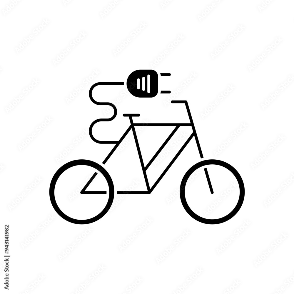 electric bike concept line icon. Simple element illustration. electric bike concept outline symbol design. electric bike concept line icon. Simple element illustration. electric bike concept outline symbol design.