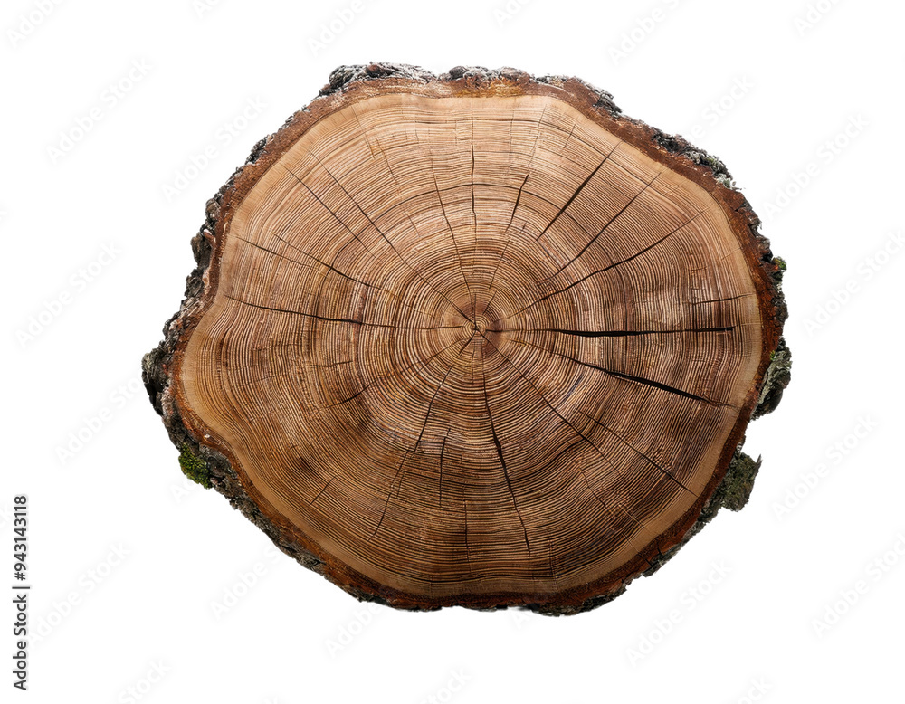 Cross-section of a tree stump cut out transparent isolated on white background PNG Cross-section of a tree stump cut out transparent isolated on white background PNG