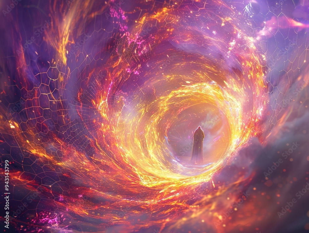 Swirling Luminous Mass in a Hexagonal God's Promise to Abraham with Holographic Voids Swirling Luminous Mass in a Hexagonal God's Promise to Abraham with Holographic Voids