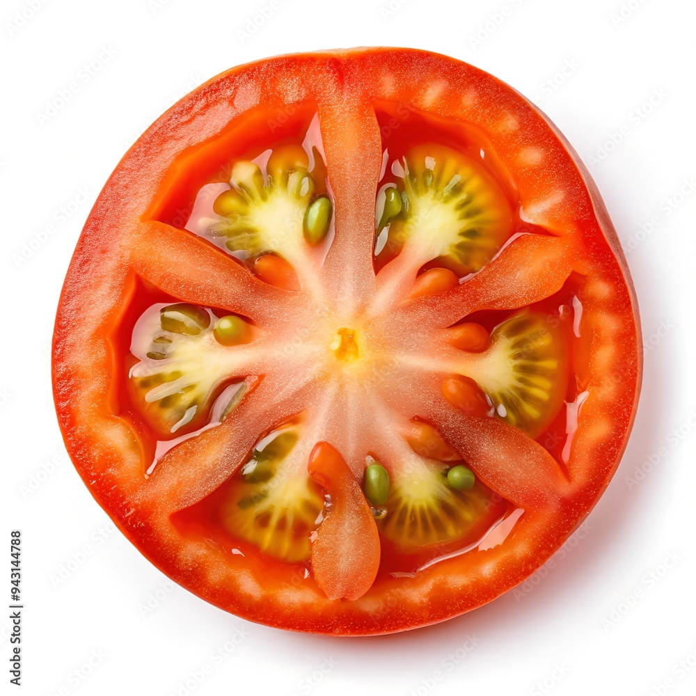 tomato slices on white background tomato slices on white background