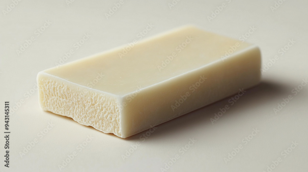 A clean, simple bar of soap on a light background, ideal for beauty, cleanliness, and hygiene concepts. A clean, simple bar of soap on a light background, ideal for beauty, cleanliness, and hygiene concepts.