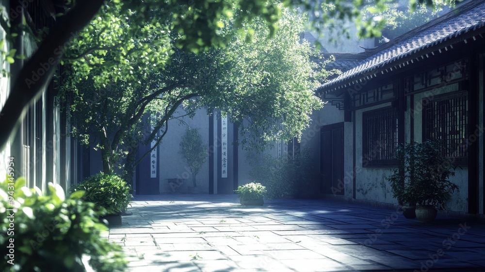Fototapeta premium Antique Chinese Courtyard